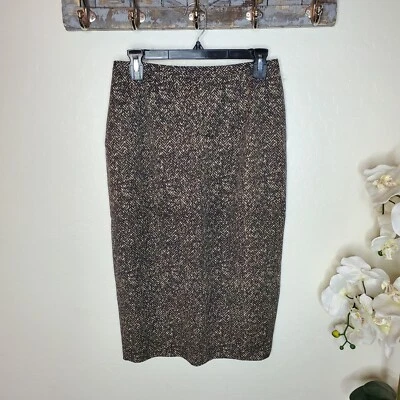 Falda lápiz Michael Kors para mujer diseño tweed tostado hasta la rodilla talla 6 usada Foto 1 de 4