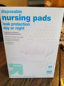 Disposable Adhesive Nursing Pads UP&UP 60 count individually wrapped -sealed box - Picture 1 of 2