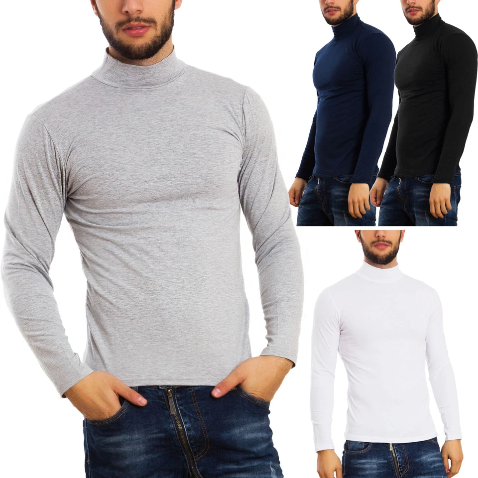 Lupetto uomo maglia manica lunga felpato collo alto TOOCOOL basic caldo A6955 - Immagine 1 di 1