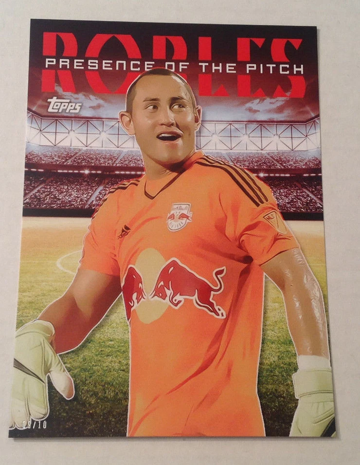 2016 Topps MLS Presence of the Pitch (Red #/10 Made) LUIS ROBLES NY Red Bulls - Image 1 of 1