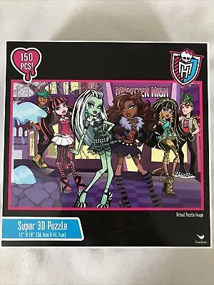 Monster High 3-D Lenticular Puzzle *NEW* 150 Pieces, Ages 6+, School Fashion - Image 1 of 4
