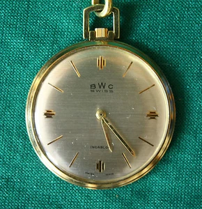 BWC reloj de bolsillo suizo, Swiss Incabloc, calibre 320, funcional - Imagen 1 de 10