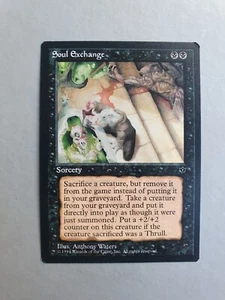 Soul Exchange, MTG Fallen Empires (1994) Uncommon Black Sorcery NM - Picture 1 of 2
