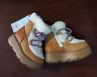 Toddler Arya Zipper Winter Shearling Style Boots Size 5C- Cat & Jack Cognac