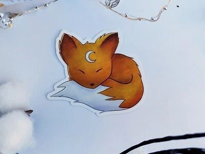 Mystic Fox Vinyl Sticker | Aufkleber aus Vinyl Mystischer Fuchs gestanzt 8*7cm - Bild 1 von 4
