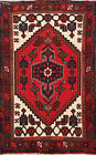Tribal Traditional Geometric Hamedan Hand-Knotted Wool Accent Rug 3X5 Carpet