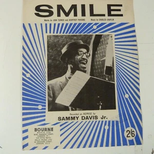 Hoja de canción SMILE Sammy Davis Jr. 1954 - Imagen 1 de 1