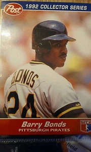 1992 Post Collectors Series Card Barry Bonds #15, Pittsburgh Pirates - Bild 1 von 1