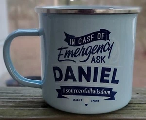 GESCHICHTE UND HERALDIK PERSONALISIERT DANIEL EMAILLEGESCHIRR BLECHBECHER 16 OZ. CAMP 😁😃😄 - Bild 1 von 1