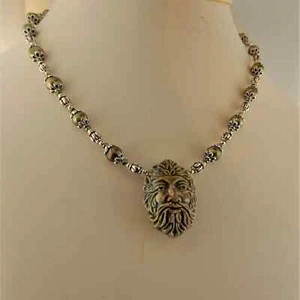 Collar Raku Greenman con perlas genuinas de agua dulce y cuentas de cristal austriaco - Imagen 1 de 5