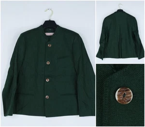 Boys Trachten Blazer 164 Size Tyrol Green Country Festival 100% Linen Jacket - Picture 1 of 12