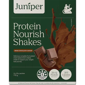 Juniper Nourish Weight Loss Protein Shakes Chocolate 14 x 55g = 770g RRP $55 - Picture 1 of 2