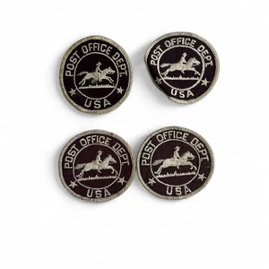 VINTAGE POST OFFICE DEPT USA Patch Set of 4 Mail Carrier Horse Rider Pre-1971 - Picture 1 of 7