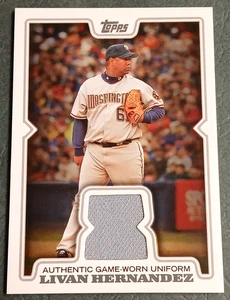 2008 Topps LIVAN HERNANDEZ Game-Used Jersey Relic!!! - Picture 1 of 2