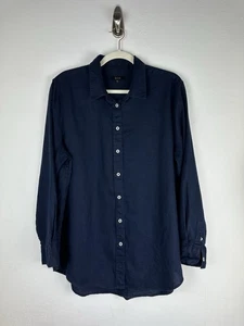 Quince 100% European Linen Long Sleeve Button Down Shirt Deep Navy Blue Men’s XL - Picture 1 of 8