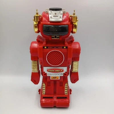 Vintage Magic Mike II Robot Red Gold Trim WORKS READ - Image 1 of 4