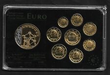 Belgien Euro Prestige Coinset, Gold & Rhodium, 24 Karat Gold, Neu,OVP, 2004-2009