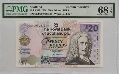 2000 SCOTLAND £20 PMG68 EPQ SUPERB GEM UNC <P-361> "Commemorative" - Image 1 of 4