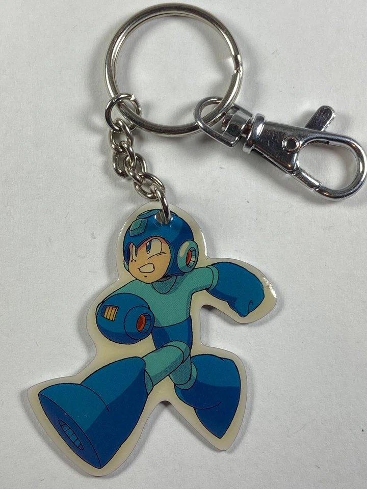 Mega Man Figure Capcom Officially Licensed Hard Plastic Keychain Bag Charm - Image 1 of 4