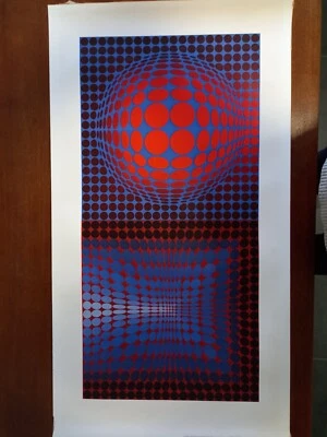 Farbdruck VICTOR VASARELY   VEGA PAUK  103 Nr. 5369   1970/1972    85 x 46 cm - Bild 1 von 4