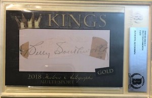 BILLY SOUTHWORTH HISTORIC AUTOGRAPHS HA KINGS 2 GOLD CUT AUTO SIGNED BECKETT 6/8