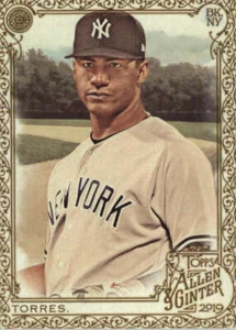 2019 Allen and Ginter Gold #123 Gleyber Torres New York Yankees BX 50A - Picture 1 of 2