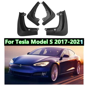 4Pcs Car Mud Flaps Splash Guards Fender Mudguard for Tesla Model S 2017-2021 - Picture 1 of 6