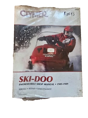 1985-1989 Ski-Doo Formula Plus MX Mach 1 Clymer Snomo Service Shop Repair Manual - Image 1 of 4