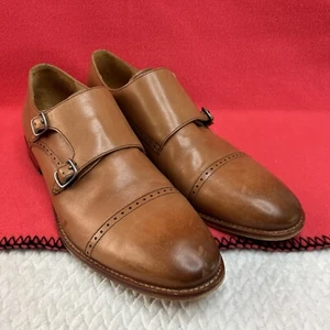 Warfield & Grand Double Monk Strap Cap Toe Herren Größe 10 Leder elegante Schuhe - Bild 1 von 9