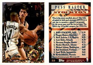 John Stockton 1994 Topps Basketball Card 53  Utah Jazz