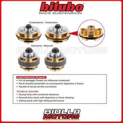 KIT VALVOLE FORCELLA BITUBO HONDA CRF 250 R 2007- KXFORK010 KXFORK Foto 1 de 4