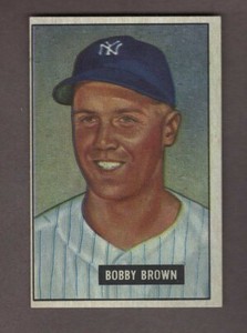 1951 BOWMAN BB #110 BOBBY BROWN/YANKEES EX/MT