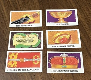 Vintage 1992 Key To The Kingdom Board Game 6 Treasure Cards Replacement Pieces - Picture 1 of 2