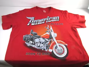 American Heritage T-Shirt "Born To Ride" Herren Gr. XL 46-48 rot Motorrad - Bild 1 von 8