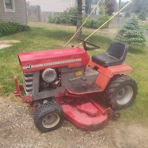 Massey Ferguson MF-14 garden tractor with mower deck plow many new parts