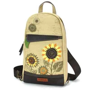 NUEVO BOLSO BANDOLERA DE LONA RFID CHALA GIRASOL CREMA BRONCEADO ARENA MOCHILA TOTE - Imagen 1 de 8
