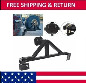 Black Spare Tire Carrier For 2003-2009 HUMMER H2 Rack w/ drop-down option Rear - Picture 1 of 14