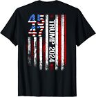 45 47 Trump 2024 American Flag Patriot Pride Cool Unisex T-Shirt