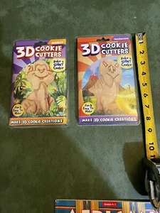 2 Just For Laughs 3-D Cookie Cutters Monkey Triceratops - Picture 1 of 5