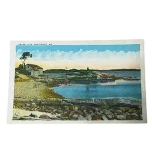 Tarjeta postal Grays Cove Southport Maine White Border Card B498 - Imagen 1 de 2