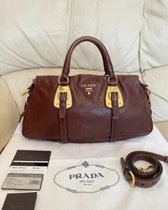 Prada Brown Calf Leather Crossbody Bag RRP £1400 - Picture 1 of 9