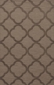 Gray Quaterfoil Trellis Print Transitional Area Rug Geometric DV8 - Picture 1 of 35