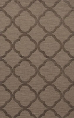 Gray Quaterfoil Trellis Print Transitional Area Rug Geometric DV8 - Image 1 of 2