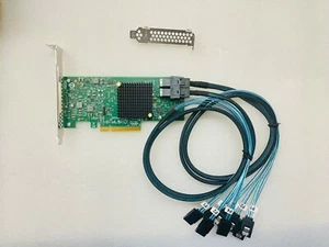LSI 9300-8 12Gbps SAS HBA IT mode ZFS FreeNAS unRAID +2* SFF-8643 SATA Cable - Picture 1 of 3