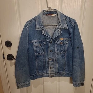 Giacca jeans vintage Rustler uomo grande denim sbiadito invecchiato western made in USA - Foto 1 di 12