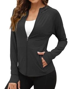 Women's UPF 50+ Sun Protection Jacket Hoodie Sun Shirts Hiking Running Athlet... - Picture 1 of 7