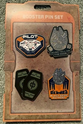 Disney Star Wars Galaxy's Edge Black Spire Outpost Booster Juego de 4 prendedores Millennium Foto 1 de 2