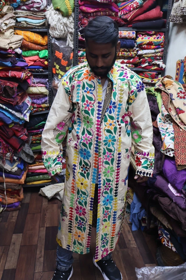 Banjara jacket,Boho Hippie,Handwork coat, upcycled multi color embroidery jacket - Image 1 of 4