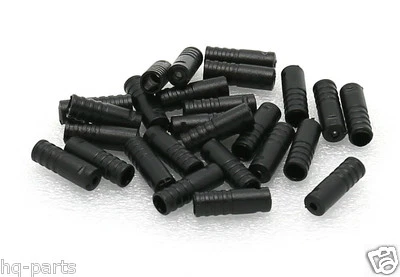 HQ-PARTS 25 BICYCLE PLASTIC SHIFTER CABLE HOUSING FERRULES CAPS 4MM BLACK