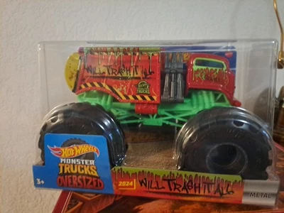 怪物卡车“WILL TRASH IT ALL”1/24 风火轮全新带盒。 礼品玩具 — 第 1/4 张图片